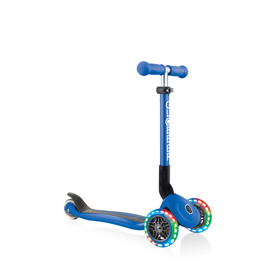 HULAJNOGA 3 KOŁOWA JUNIOR FOLDABLE LIGHTS 437-100 NAVY BLUE KÓŁKA LED