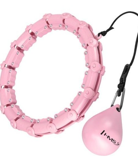 HHW02 HULA HOP LIGHT PINK Z WYPUSTKAMI I OBCIĄŻNIKIEM HMS