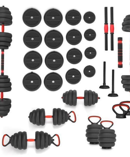 SGN140 (2 CZĘŚCI) PRO SET 6W1 ZESTAW CIĘŻARÓW 40KG HMS