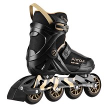 NA22151 ŁYŻWOROLKI ARMOUR CZARNO ZŁOTE ROZM. 45  NILS EXTREME