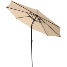 
						PARASOL OGRODOWY Z OŚWIETLENIEM LED 300CM BEŻOWY
					