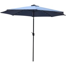 
						PARASOL OGRODOWY Z OŚWIETLENIEM LED 300CM GRANATOWY
					
