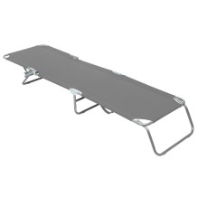 
						ŁÓŻKO TURYSTYCZNE KEMPINGOWE SKŁADANE SZARE
					