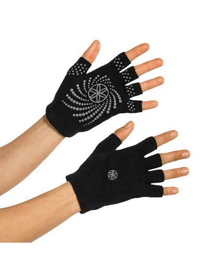 GAIAM RĘKAWICZKI ANTYPOŚLIZGOWE BEZ PALCÓW CZARNY/SZARY 54029