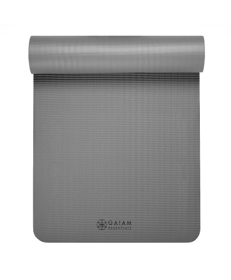 GAIAM MATA FITNESS 10 MM Z PASKIEM SZARA 63321