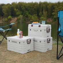 NCB4003 SKŁADANA SKRZYNIA KEMPINGOWA Z POKRYWĄ 50L NILS CAMP