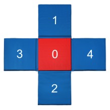 Mata CROSS 150x150x2 cm składana SMJ sport MC-02