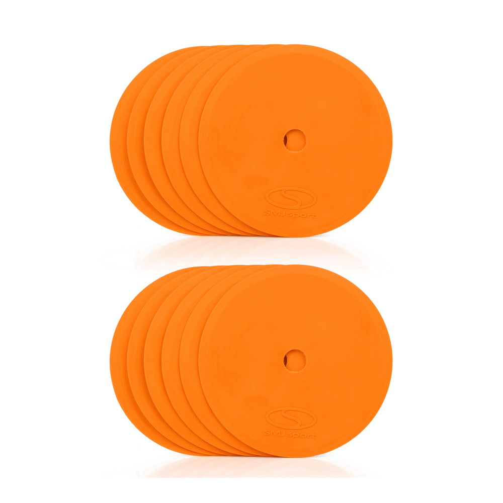 Płaskie znaczniki pola - okrągłe 15 cm - 12x pomarańczowy SMJ sport ZPO-O