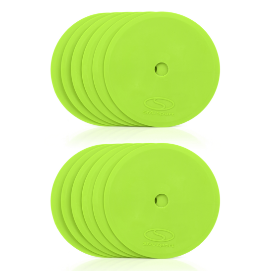 Płaskie znaczniki pola - okrągłe 15 cm - 12x zielony SMJ sport ZPO-G