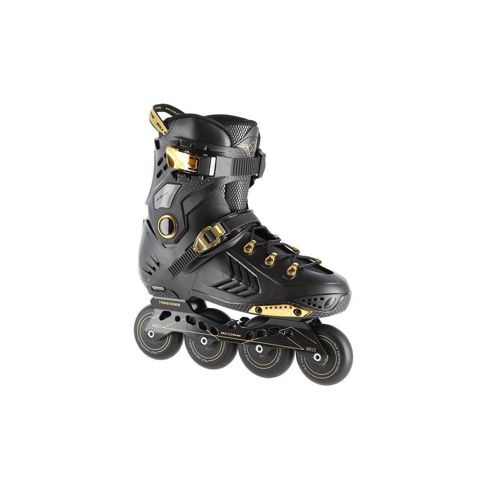 NA20002 CZARNO-ZŁOTY ROZM. 39 SLALOMOWE ŁYŻWOROLKI NILS EXTREME
