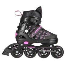 NH11912 A 2w1 BLACK/PINK ROZM. S(31-34) ŁYŻWOROLKI Z WYM. PŁ. HOKEJOWĄ NILS EXTREME