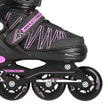NH11912 A 2w1 BLACK/PINK ROZM. S(31-34) ŁYŻWOROLKI Z WYM. PŁ. HOKEJOWĄ NILS EXTREME