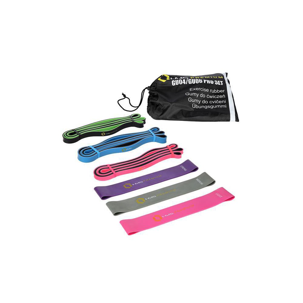 GU04 GU06 PRO SET ZESTAW GUM DO ĆWICZEŃ HMS PREMIUM