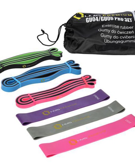 GU04 GU06 PRO SET ZESTAW GUM DO ĆWICZEŃ HMS PREMIUM