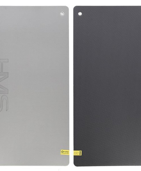MFK07 LIGHT GREY-BLACK MATA FITNESS KLUBOWA Z OTWORAMI 120*60CM EVA 15MM HMS PREMIUM