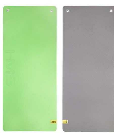 MFK08 GREEN-BLACK MATA FITNESS KLUBOWA Z OTWORAMI 140*60CM EVA 15MM HMS PREMIUM