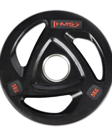TOX05 CZARNY TALERZ OLIMPIJSKI OGUMOWANY 5 KG HMS