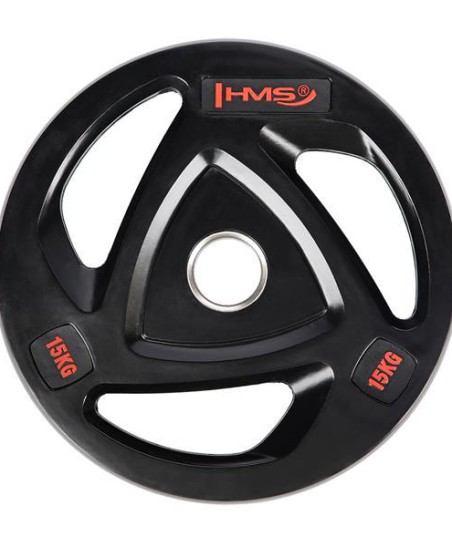 TOX15 CZARNY TALERZ OLIMPIJSKI OGUMOWANY 15 KG HMS
