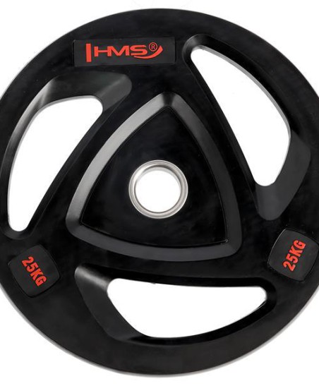 TOX25 CZARNY TALERZ OLIMPIJSKI OGUMOWANY 25 KG HMS