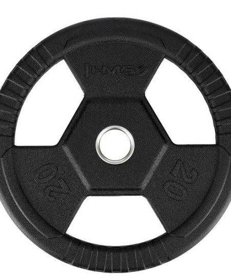 TOH20 CZARNY TALERZ OLIMPIJSKI OGUMOWANY 20 KG HMS