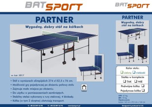 Stół Partner z siatką