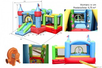 Dmuchany ZAMEK z basenem na piłeczki HAPPY HOP  KURIER GRATIS !!