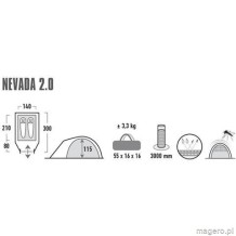 Namiot High Peak Nevada 2 jasnoszary 10196