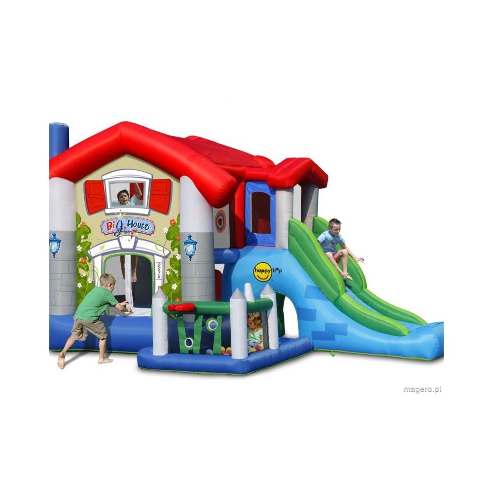 Dmuchaniec Big House HappyHop Trampolina Zjeżdzalnia Zamek Dmuchany  KURIER GRATIS !!