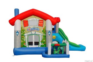 Dmuchaniec Big House HappyHop Trampolina Zjeżdzalnia Zamek Dmuchany  KURIER GRATIS !!