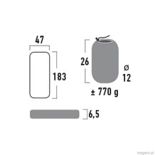 MATERAC HIGH PEAK TULSA 183x47x6,5cm c.szara 41002