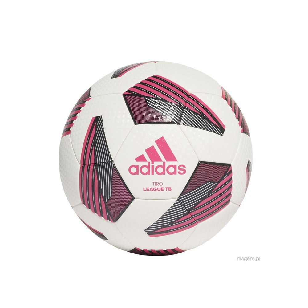 Piłka nożna adidas Tiro League TB biało-różowa FS0375