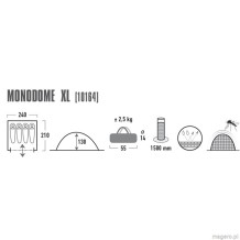 Namiot High Peak Monodome 4 niebiesko szary 10164