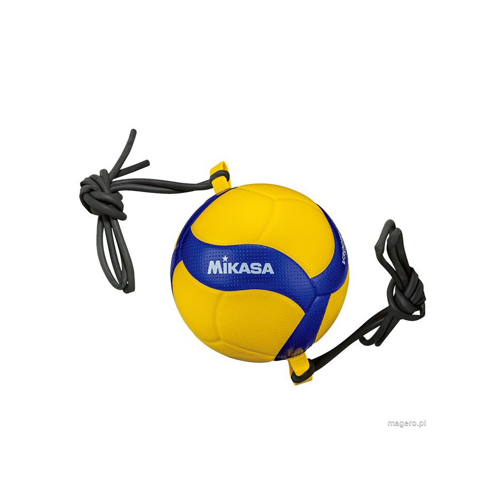 Piłka siatkowa Mikasa V300W-AT-TR z gumami żółto-niebieska