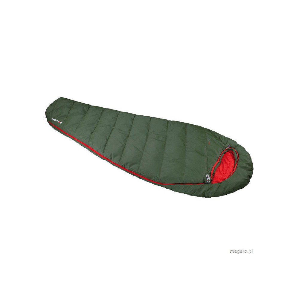 Śpiwór High Peak Pak 1000 220x80x50 cm zielono-czerwony 23250