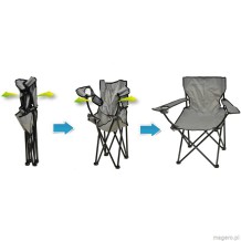 Krzesło turystyczne składane 50x50x80cm szare 1020280 High Peak