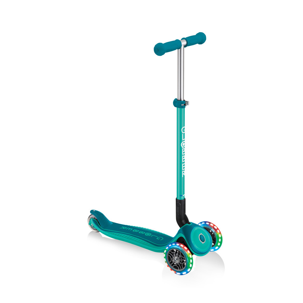 Hulajnoga 3-kołowa Globber Primo Foldable Plus Lights Emerald Green 439-107