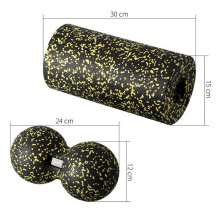 FSBM04 BLACK-YELLOW SET ZESTAW DO MASAŻU WAŁKI/PIŁKI(4 szt) HMS 