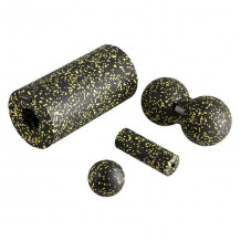 FSBM04 BLACK-YELLOW SET ZESTAW DO MASAŻU WAŁKI/PIŁKI(4 szt) HMS 