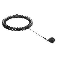 HHW12 BLACK HULA HOP Z WYPUSTKAMI I OBCIĄŻNIKIEM HMS