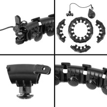HHW12 BLACK HULA HOP Z WYPUSTKAMI I OBCIĄŻNIKIEM HMS