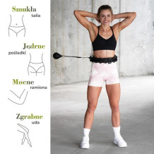 HHW12 BLACK HULA HOP Z WYPUSTKAMI I OBCIĄŻNIKIEM HMS