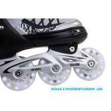 
						Łyżworolki - wrotki - łyżwy 4 w 1 ENERO PRO LED  26  - 29  szare
					