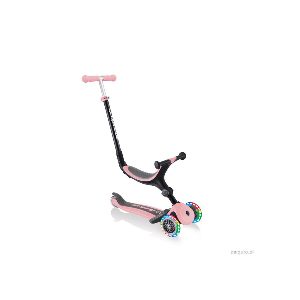 Hulajnoga jeździk rowerek Globber GO-UP Foldable Plus Lights 643-210 Pastel Pink