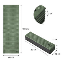 NC1768 ZIELONA KARIMATA SKŁADANA 188cm NILS CAMP 